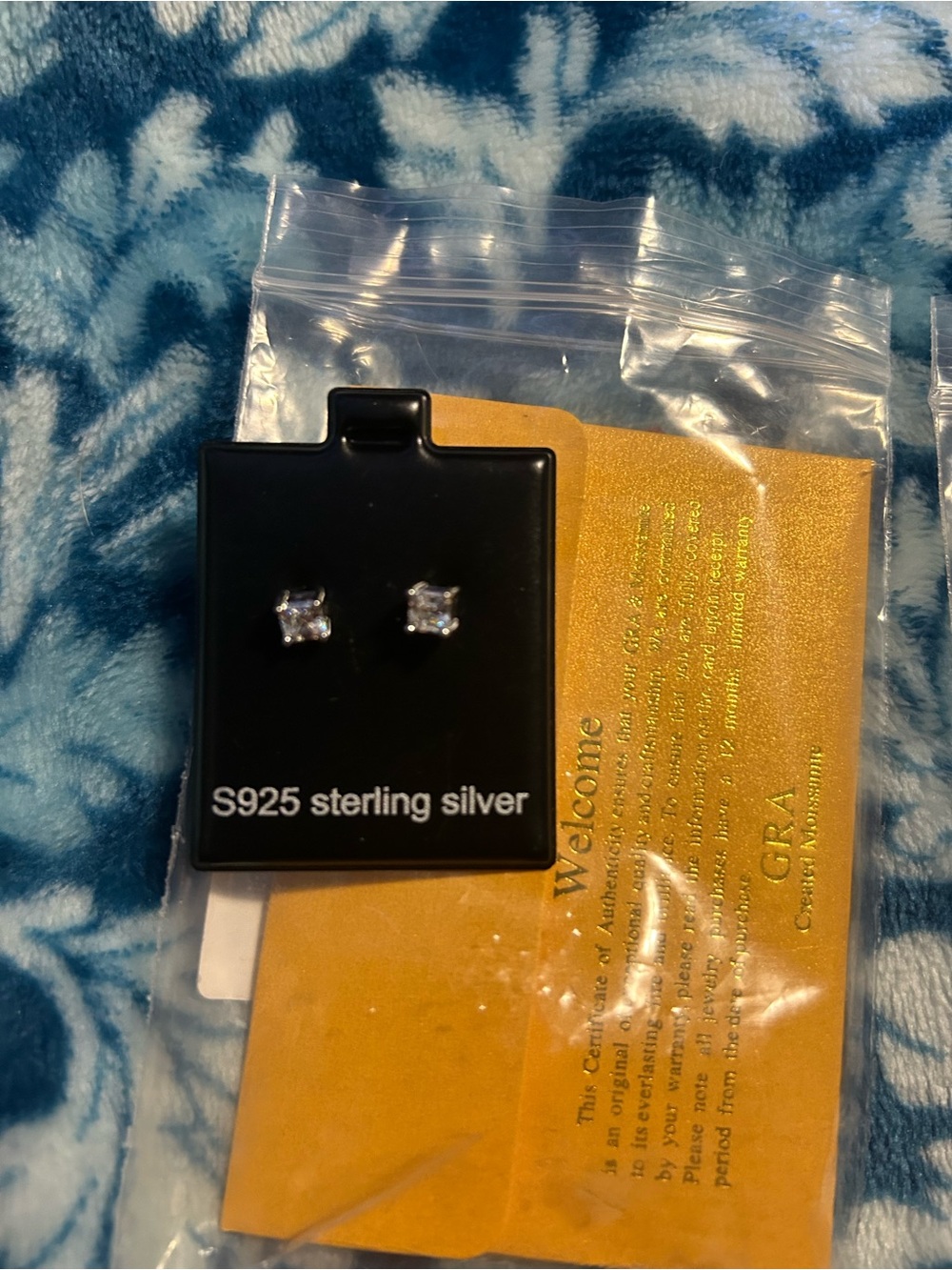 Sterling Silver Clear Cubic Zirconia Stud Earrings - S925